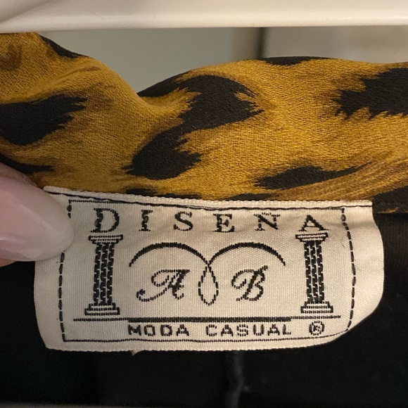 Velour & Leopard Print Dress - Picture 6 of 8